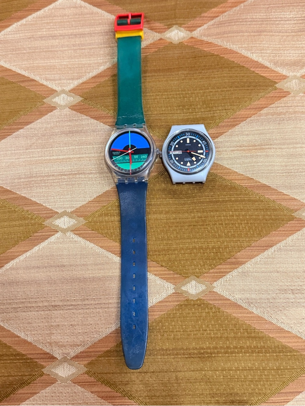 Two old school swatch watches.